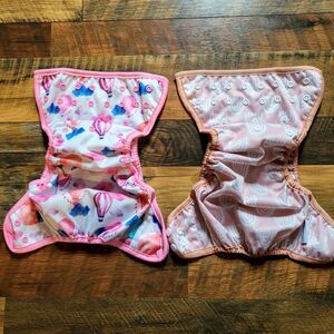 Cloth Diaper Covers Rainbow and Hot Air Balloon One Size